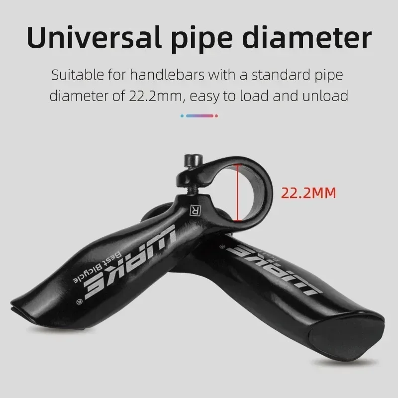 WAKE Bike Auxiliary Handlebar Aluminum Alloy Bicycle Bull Horn Handlebar Ultralight MTB Bar End Bicycle Vice Handle Rest Handle