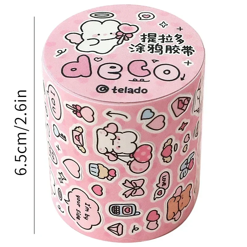 Mr.paper 4style 500cm Graffiti Tape Colorful Adhesive Tape DIY Decoration Craft Projects decoration tape