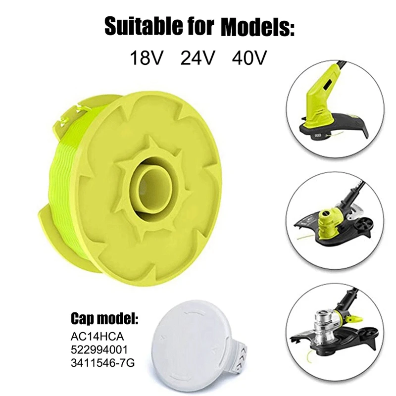 Bobine de fil de rechange pour débroussailleuse Ryobi RAC142 36V