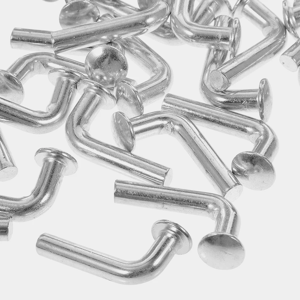 

50 Pcs Shelf Latches Pallet Racking Pin Universal Drop Heavy Duty Carabiner for Keys Small Rivet Clips Safety Steel