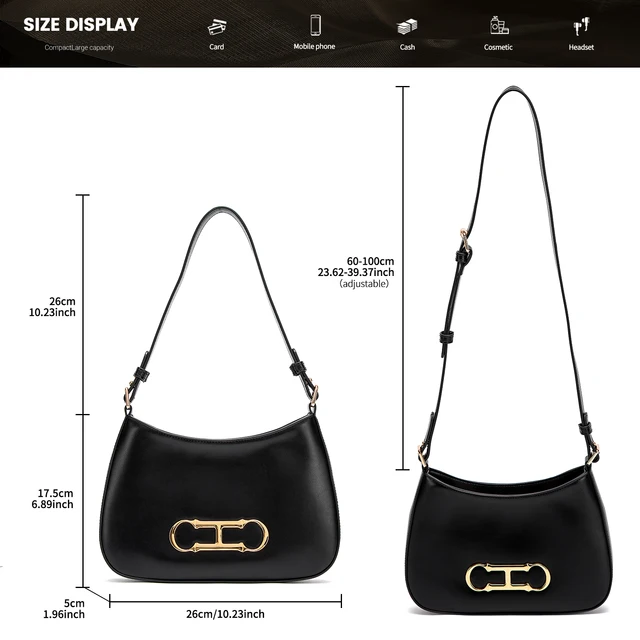Fashion Classic Women's New Shoulder Bag Solid Color Retro Style Party Date Women's Shoulder Bag 3