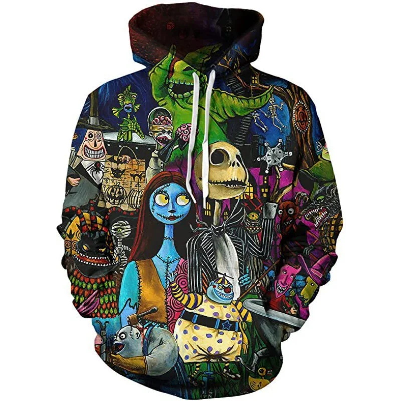 thumbnail image 1 of Sudadera con capucha de pesadilla antes de Navidad, ropa de calle de Jack Sally, Jersey Harajuku, chándal de Hip Hop, sudaderas con capucha de gran tamaño, 1 of 5