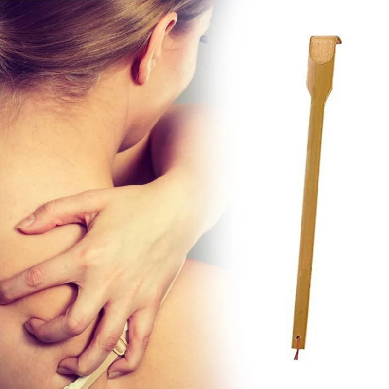 42cm Long Wooden Itch Massage Roller Body Stick Roller Back Scratcher Bamboo Massager Back Scratcher