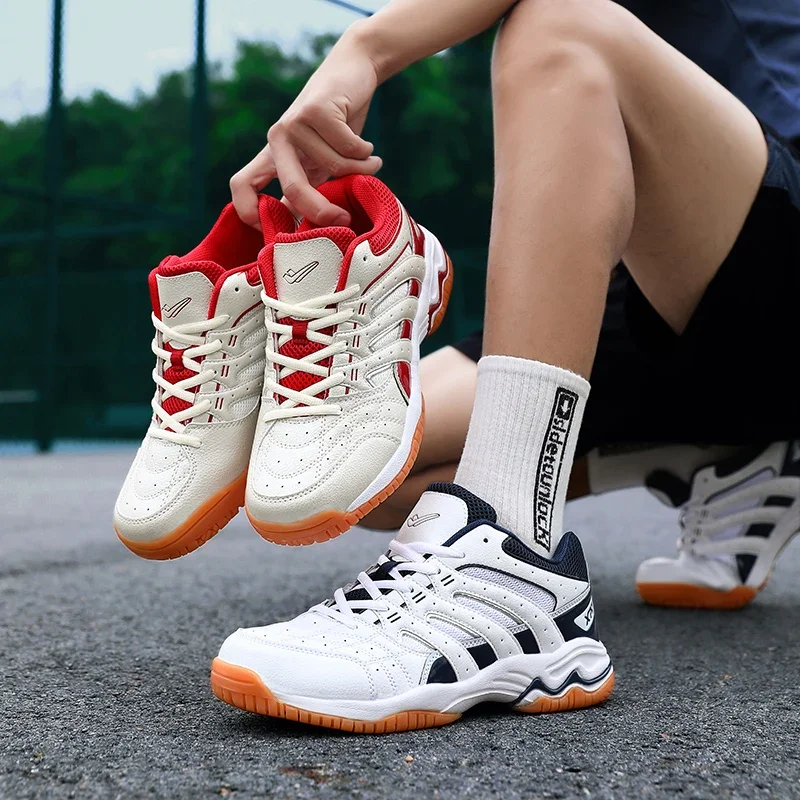 Big Size Men Professional Volleyball Couple Sport Badminton Tennis Athletic Training Shoes Table Tennis Men Sneakers