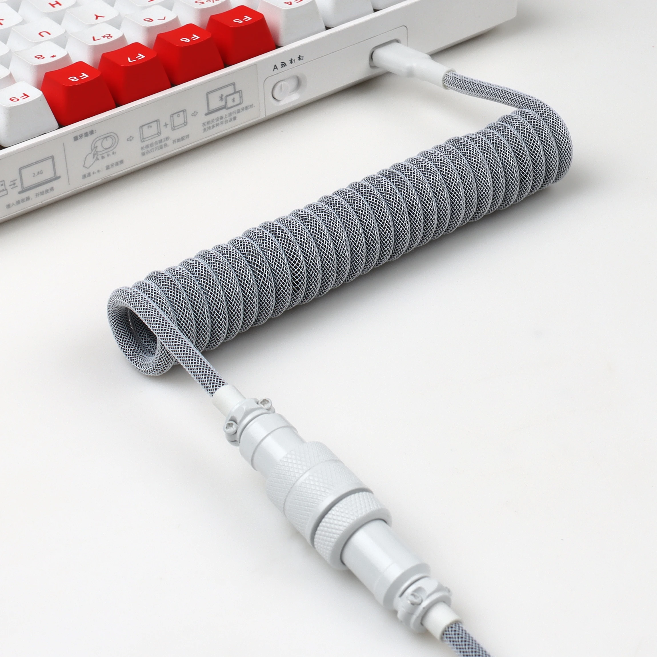 C to C Style Coiled Cable Type C Mechanical Keyboard Usb C Data