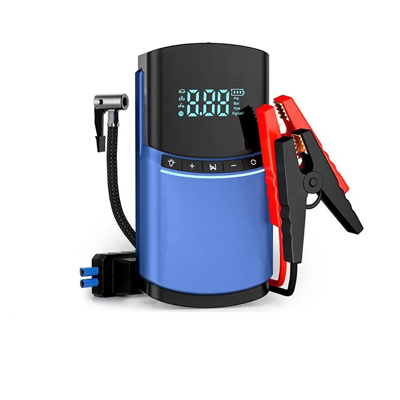 4 in1 Car Jump Starter Emergency Air Pump 150PSI Air Compressor 12400mAh Peak Current 1000A Starter Device Digital Tire Inflator car jump starter jump starter