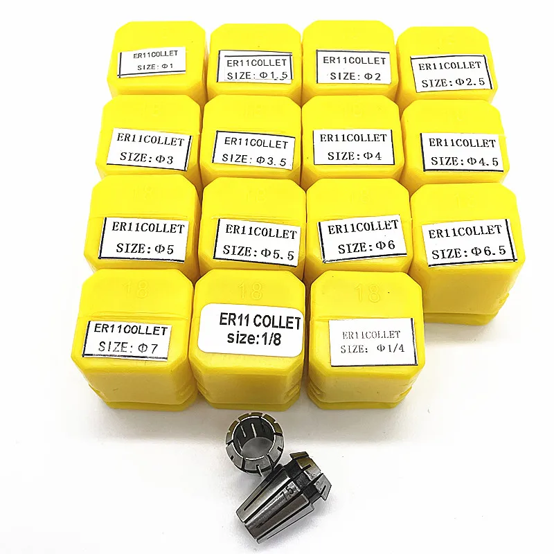 ER11 7PCS 8PCS 9PCS 10PCS 13PCS 15PCS 17PCS high precision chuck kit for CNC engraving machine and milling
