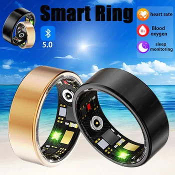 2026 New smart ring equipped with healthmonitor， sleep monitor, men's and women's waterproof multifunctional sports ring 1