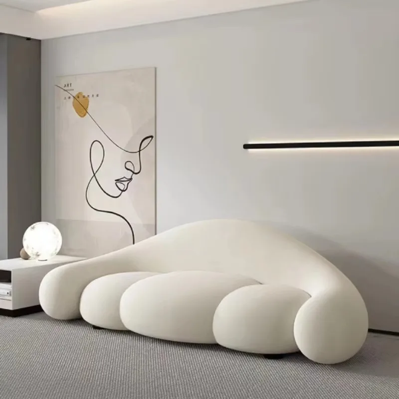 Italian Luxury Living Room Sofas 3 Seater Beige Nordic Modern Lazy ...