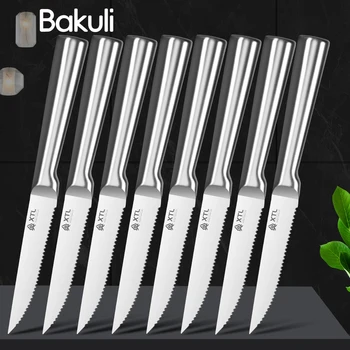 Set di posate coltello da bistecca - Set coltello, forchetta e cucchiaio - Taglio bistecca seghettato Seiko Home in acciaio inossidabile - Coltello da cucina 4/6/8/pz 1