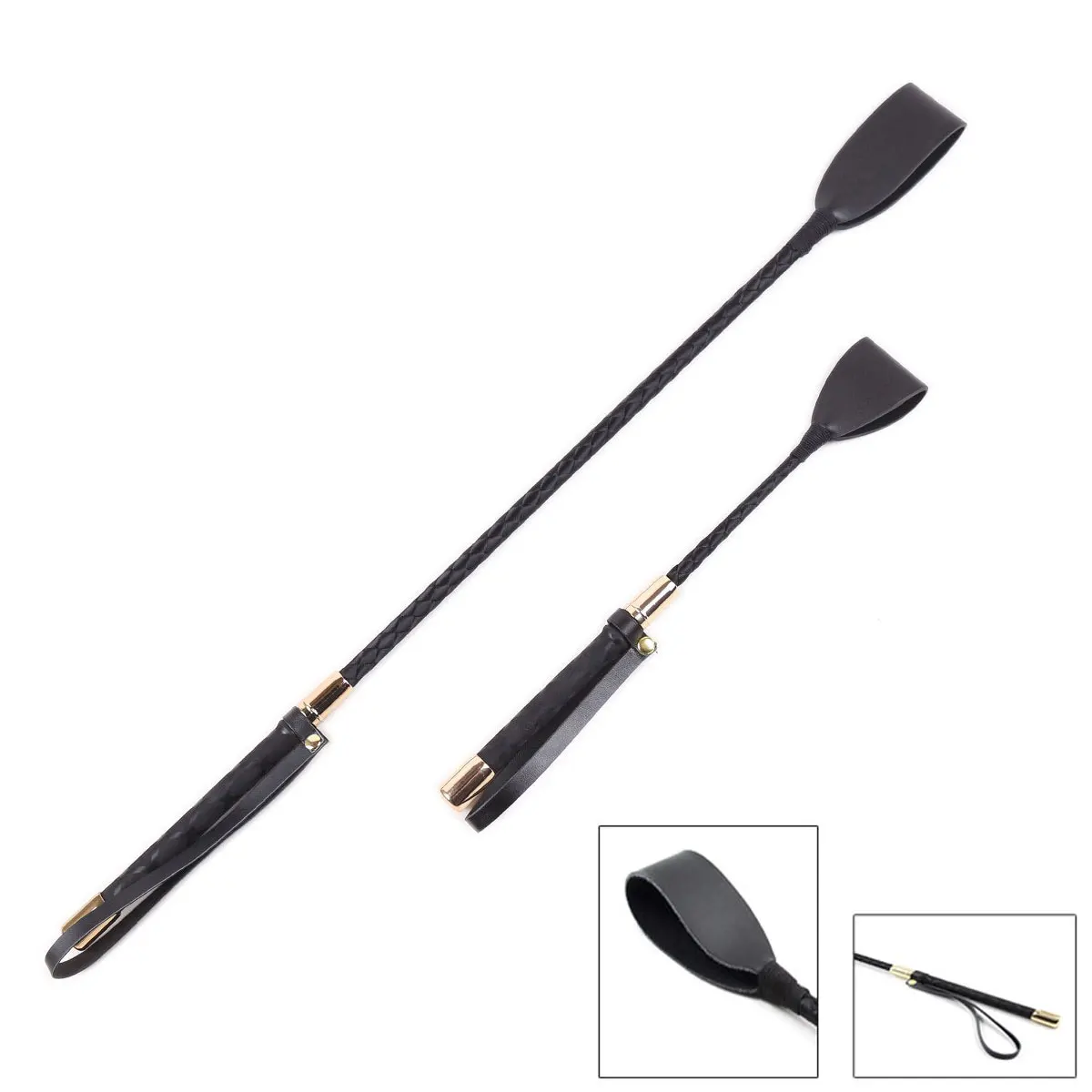 Equestrian Whip Riding Accessories Portable Pointer Equestrian Training Horse Whip Stage Performance Props Lash Supplies Racing Riding Crop With Handle PU Leather