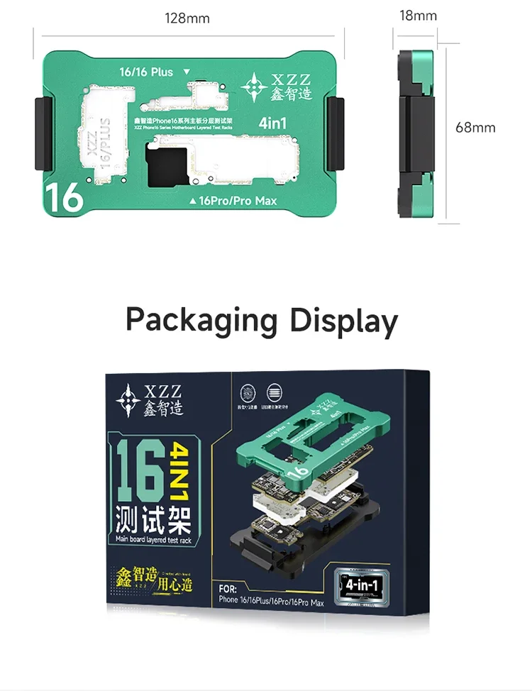 XZZ iSocket Motherboard Test Fixture for iPhone 16 15 14 13
