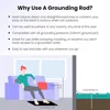 Grounding Rod With 12M Grounding Wire Universal Kit For Grounding Outdoor Grounding Product For Eliminating Inflammation 2