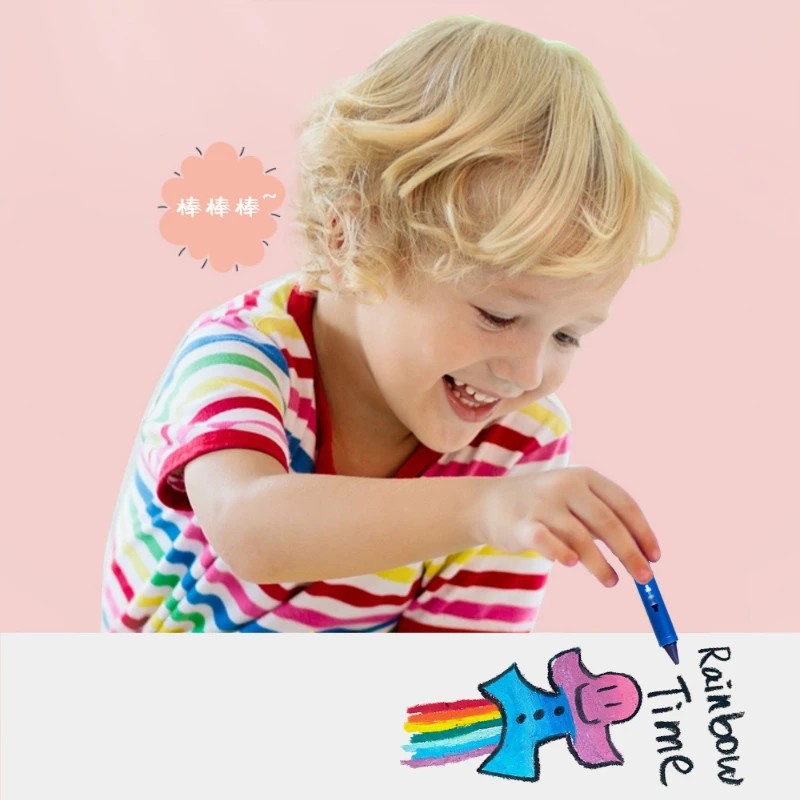 Non-dirty Hand Painting Crayon 1/6pcs Washable for Kids Bathroom