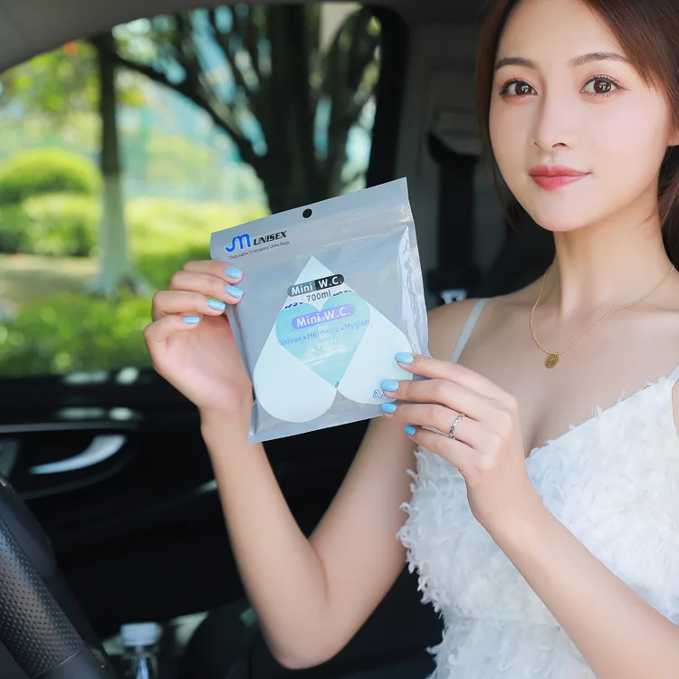 일회용 휴대용 화장실 비상용 소변 가방, 남녀 공용, 도로 여행, 소변 인공물, 신제품