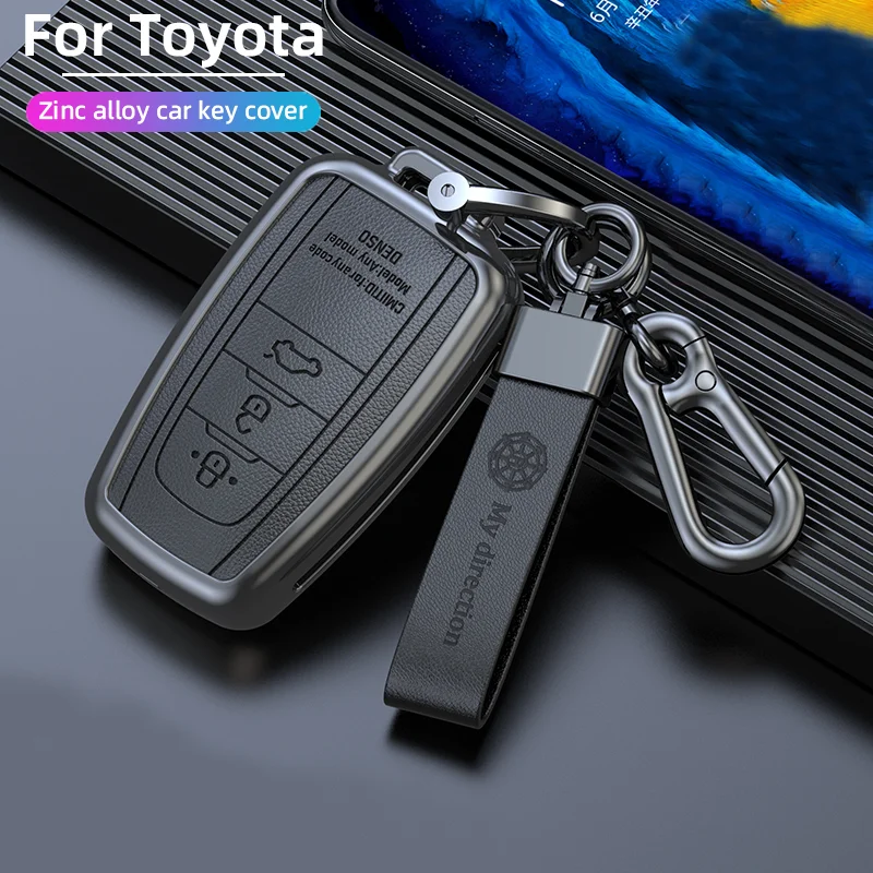 

Toyota Zinc alloy Key Case Cover For Toyota Prius Camry Corolla THE RAV4 Land Prado Highlander key bag Keychain Accessories