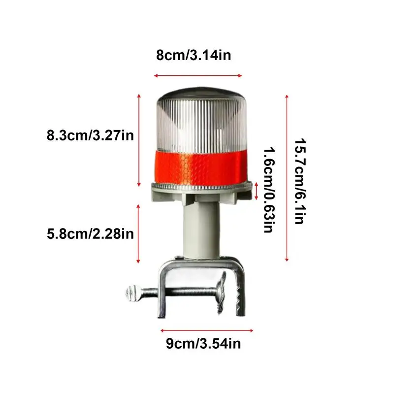 Solar Powered Strobe Light with High Visibility