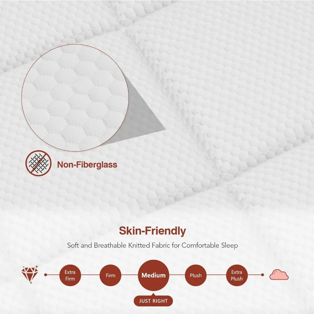 King Size Mattress, 14 Inch King Hybrid Mattress in A Box with Gel Memory Foam and Pocket Springs,Medium Firm Feel 4