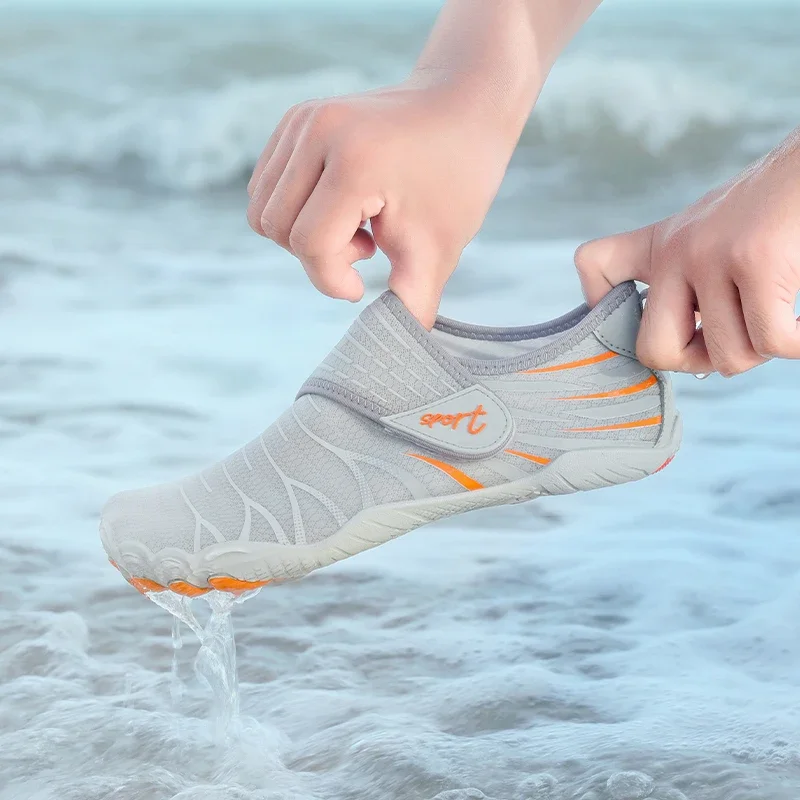 Upstream Wading Aqua Shoes Men Women Slip On Water Sports Shoes Five Fingers Beach River Barefoot Swimming Sneakers Unisex water shoes aqua shoes barefoot shoes