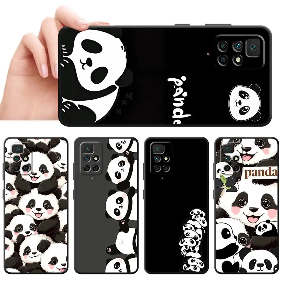 Panda Design Phone Case in Black and White