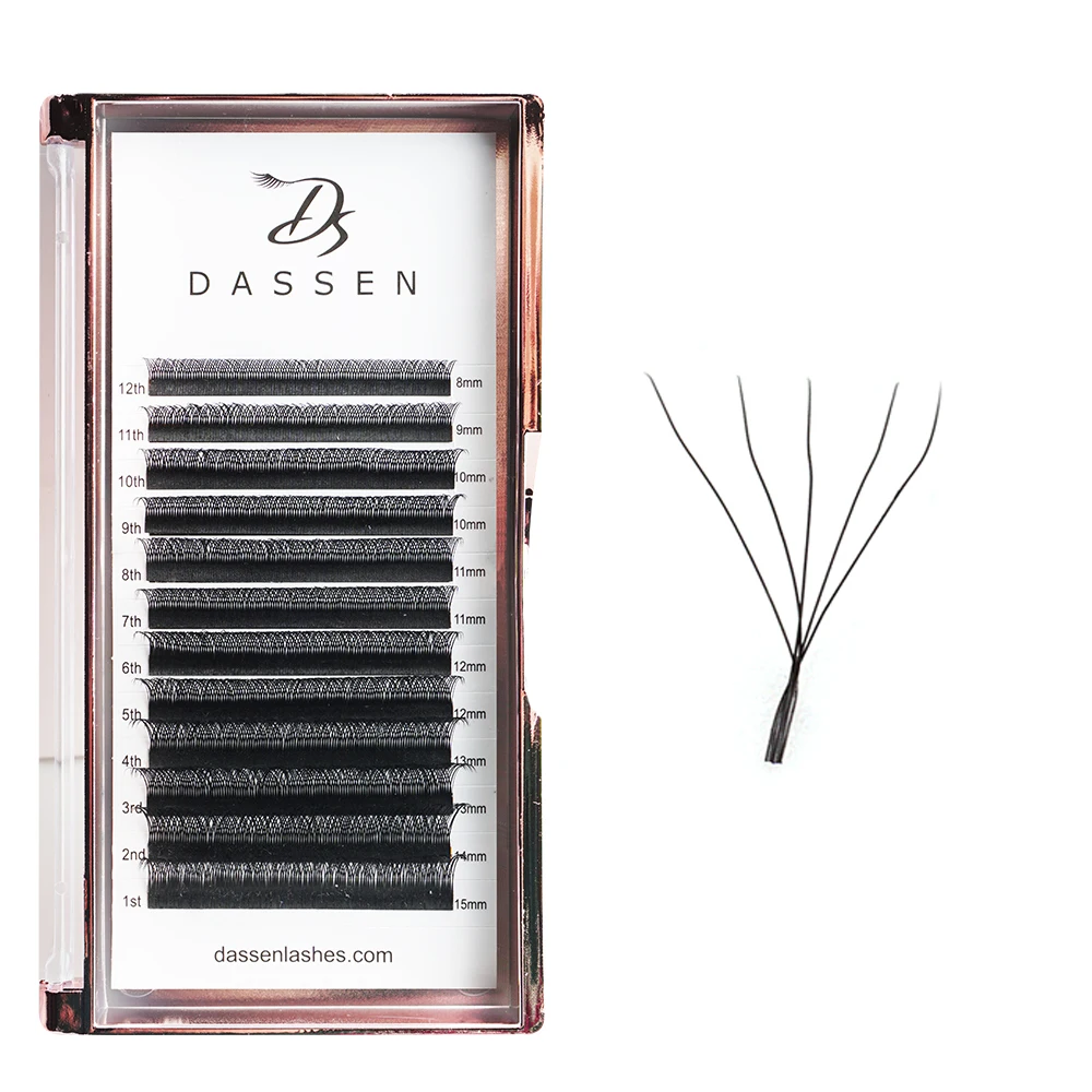 

4D W Eyelash Extensions 5D Volume 0.07D Curl 8-15mm Easy Fan W-shaped Lash Premades Cluster Black W Lash yy lashes