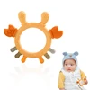 Baby Silicone Teethers Cartoon Crab Toy Newborn BPA Free Food Grade Animal Teether Infant Tactile Training Toys Kid Teething Toy 6