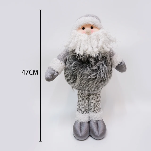 Szürke Baba Játék Karácsonyi Babák Fa Dekoráció Újévi Dísz Rénszarvas Hóember Mikulás Állandó Karácsony Natal - Image 6