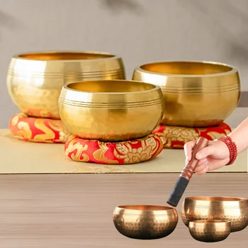 Tibetan Singing Bowl Set 6 Specs Options Sound Bowl Meditation Bowl Unique Gift Helpful for Meditation Yoga Stress Relief 1