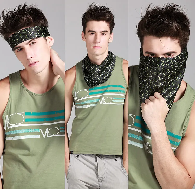 Korean Style Scarf Trendy Men's Dot Fashion Casual Scarf Men's Small Square Towel Black and White Fashionable