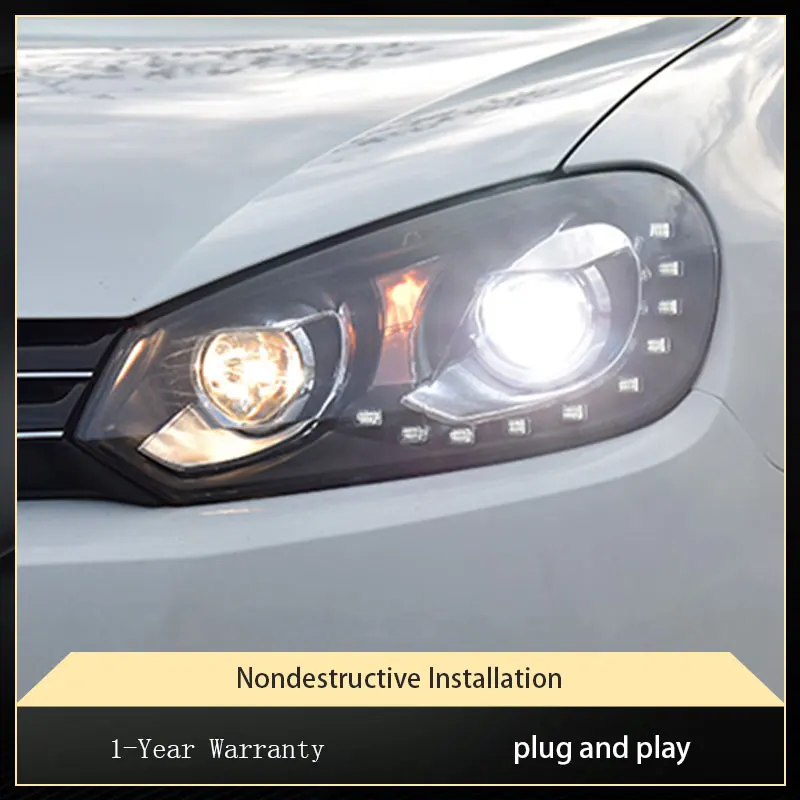 

Фары головного света для VW 2010-2012 Volkswagen Golf 6 R20, 2 шт.