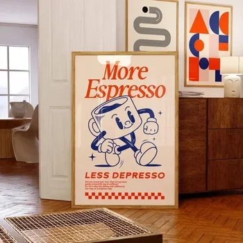 More Espresso, Less Depresso” Wall Art 1