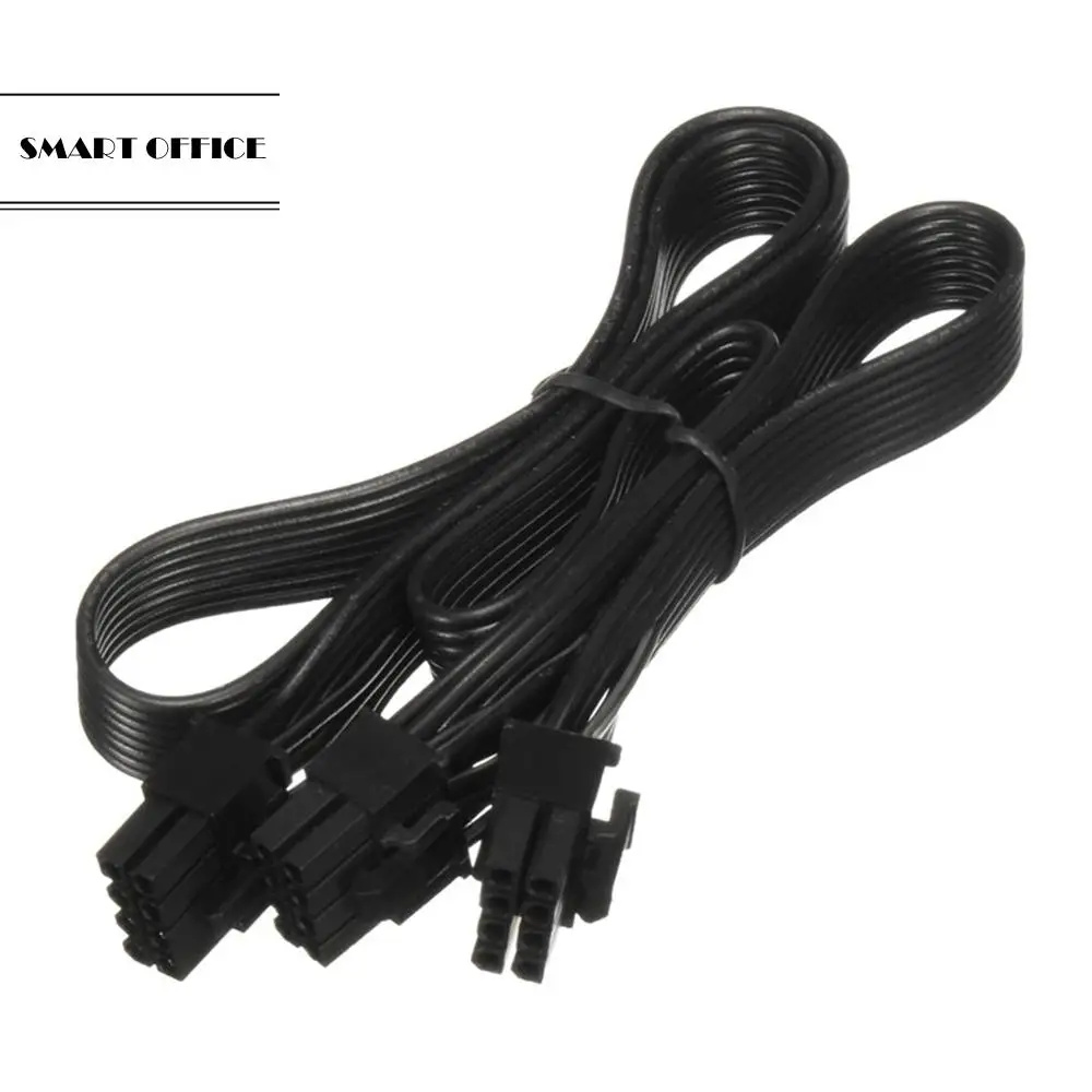 60cm 18AWG 8 Pin Male to Dual 8Pin(6+2) Male PCI-E Video Graphics Card Power Cable GPU Power Extension Cable Cord