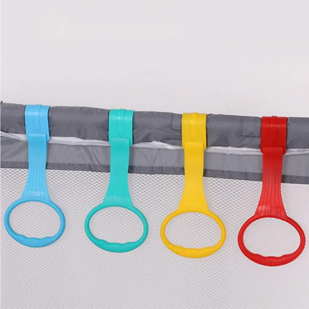 

Plastic Pull Ring for Playpen Teaching Solid Color Bed Accessories Baby Pull Ring Baby Crib Hooks Auxiliary Standing
