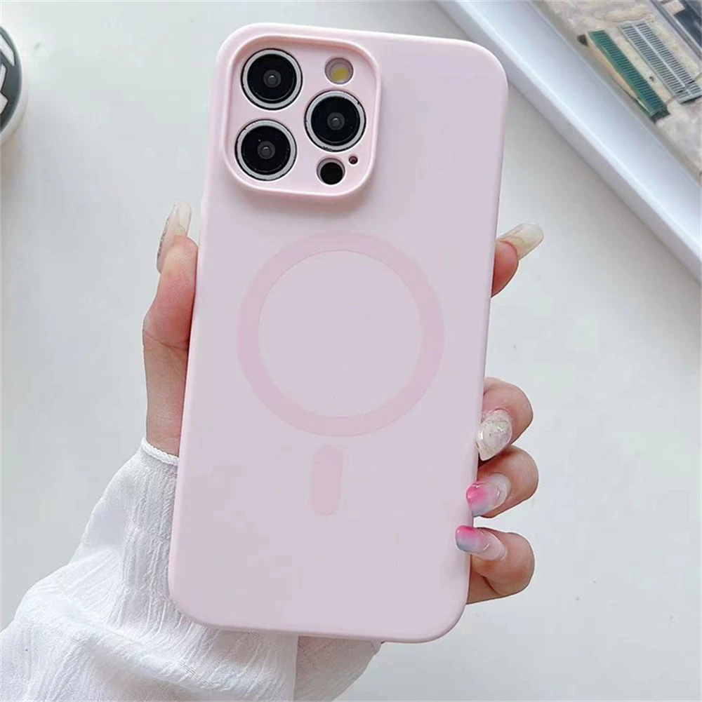 Vibrant Fluorescent Liquid Silicone Magnetic Case with Wireless Charging Compatibility
