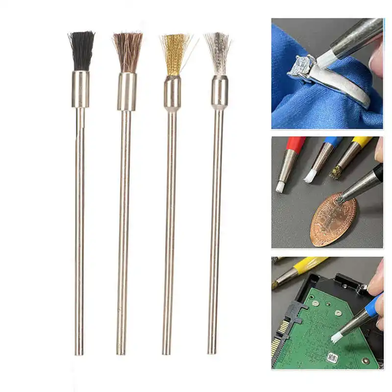 

4pcs Scratch Brush Pen Set Fiberglass Nylon Tip Rust Remover Brush Pen for Jewelry Circuit Boards Watch Cleaning Accessories Kit
