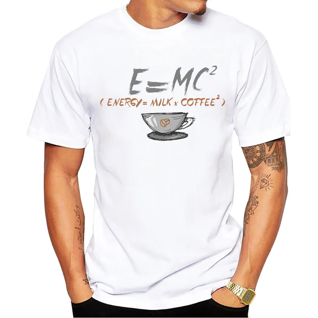 TEEHUB Fashion Energy= Milk x Coffee Men T-Shirt Printed Funny Life Equation T Shirts Short Sleeve Tshirts Haruku Tee_voghion.com