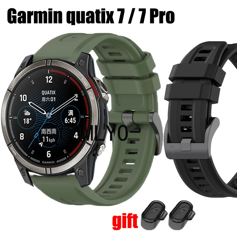 

Ремешок Quickfit для Garmin quatix 7 Pro Band, умный Браслет для часов, легко устанавливаемый силиконовый разъем для зарядного порта