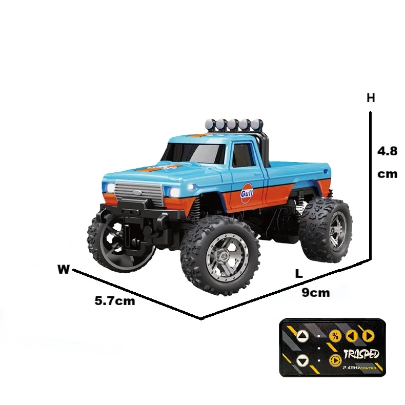 Voiture RC Stunt Car 4WD 2.4GHz - Bleu/Vert - Jouet Tout-Terrain