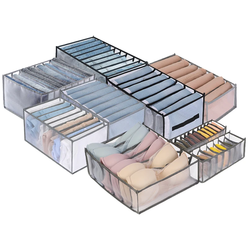Jeans Storage Organization Underwear Bra Socks Scarf  Pants Storage Box Cabinet Drawer Organizer Wardrobe Clothing Storage Box