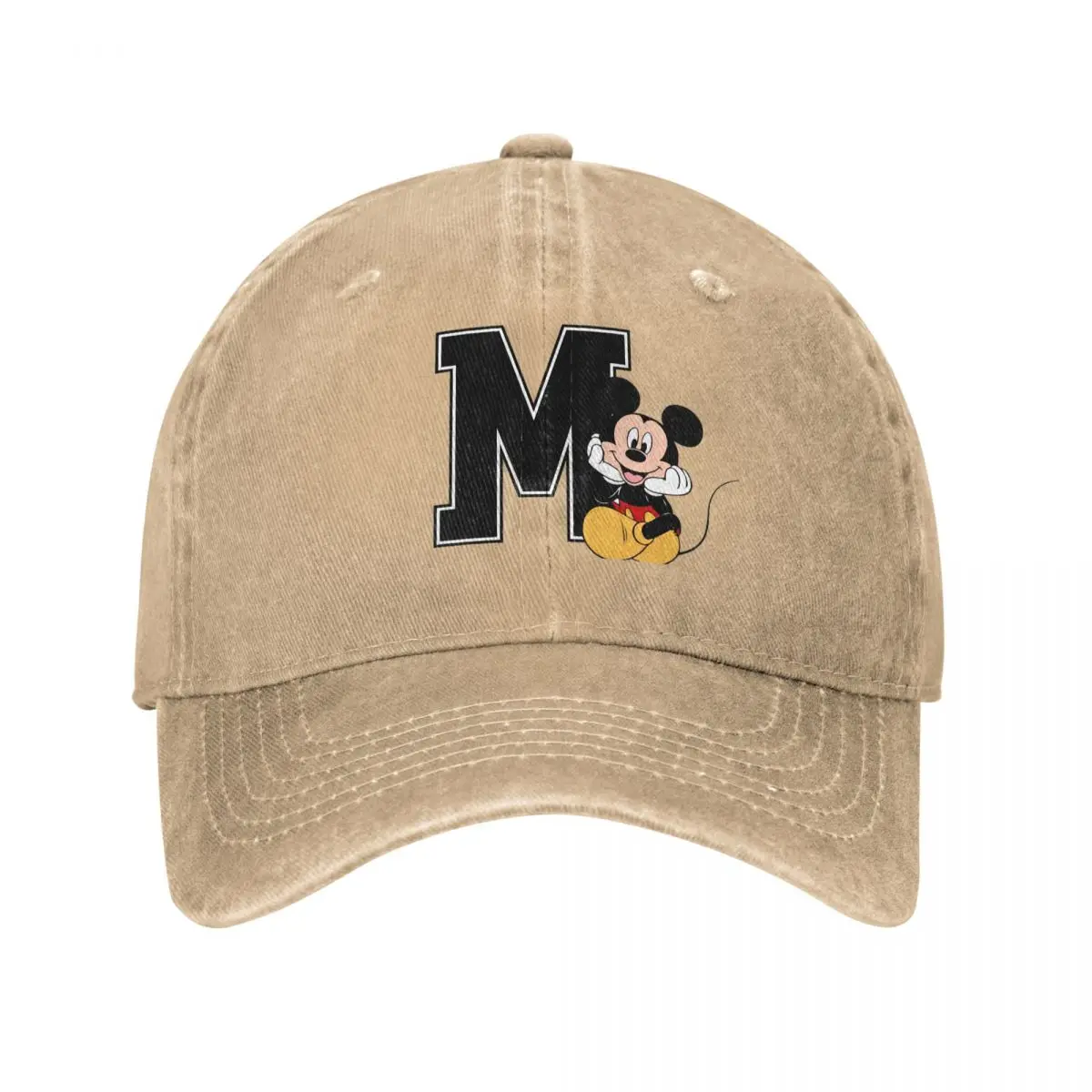 Mickey Mouse M Cartoon Cute Men Women Baseball Cap Manga Anime Distressed Denim Caps Hat Outdoor Running Golf Gift Snapback Cap