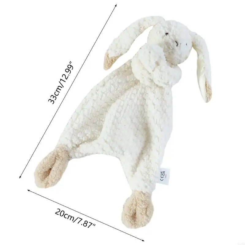G2AD Baby Security Blanket Soft Stuffed Animal Soothing Toy Snuggle Toy Gifts for Newborn Boys Girls Lovey Rabbit For Baby Comforter Blanket Baby Crib Toy
