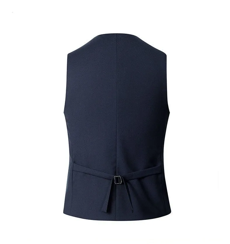 Suit vest men's spring and autumn business suit casual gray vest Korean slim plus size suit male tide
