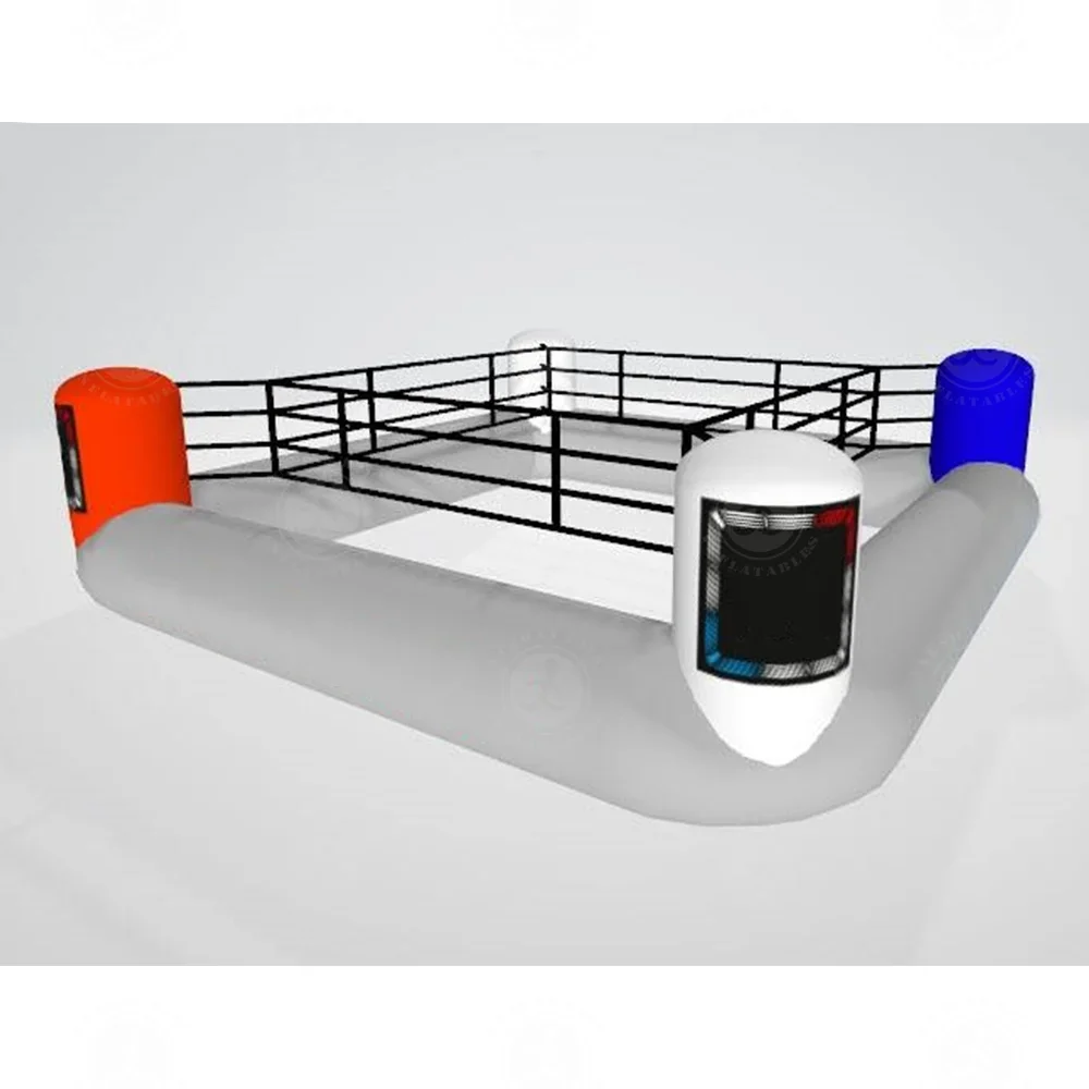 Heavy Duty Vinyl Inflatable Ring Quick Inflation Inflatable Boxing Ring With Safety Ropes For Boxing Training
