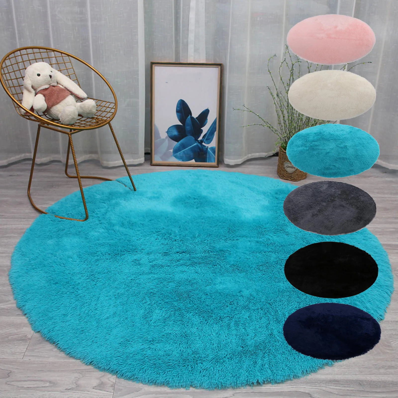Wool Imitation Sheepskin Rugs floor mat shaggy rugs Faux Non Slip Bedroom Shaggy Carpet Mats