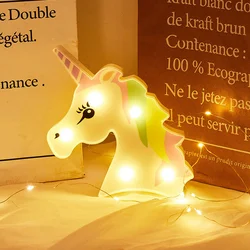 Unicorn 3D Night Light Baby Shower Unicorn Party Decor Unicornio LED Lamp Wedding Birthday Hawaii Party Bedroom Decor Kids Gifts