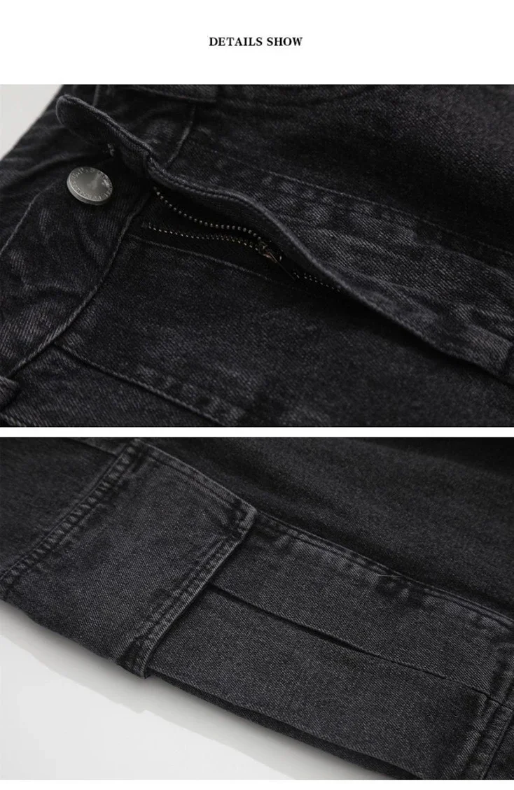 Wide Leg Pants Men's Baggy Jeans Trousers Denim Pants - Uniqwear