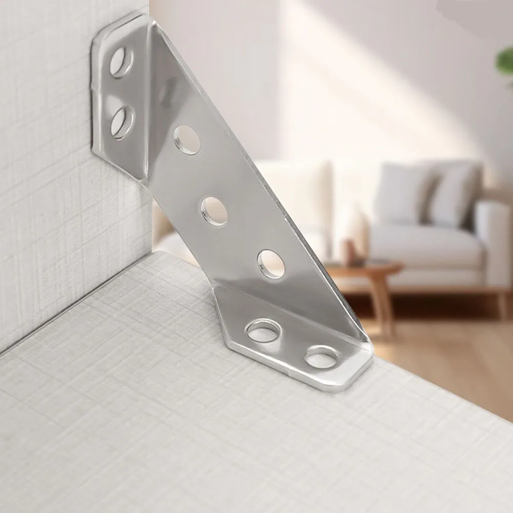 5/10/20/PCS Thickened Stainless Steel Angle Code 90 Degrees Right Angle Fixed Bracket Furniture Connectors Hardware