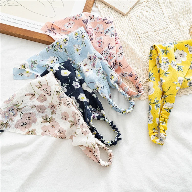 Frauen Böhmen Druck Haar Schal Für Mädchen Bandanas Stirnband Koreanische Große Dot Elastische Haarband Haare Seil Haar Zubehör Headwear – Detail 6