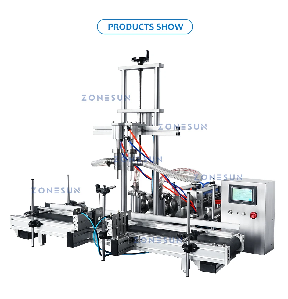 ZONESUN ZS-DTYT2 Automatic Pneumatic Honey Paste Filling Machine with Conveyer Belt