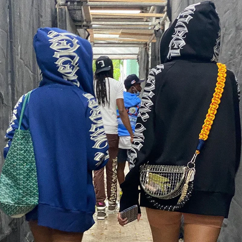 

Y2K Hoodies Women Gothic Black Zip Up Oversized Sweatshirts Female Retro Harajuku Hooded Jacket Streetwear